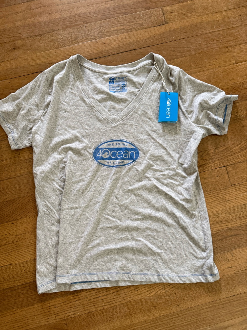 Heather Gray Logo V-Neck T-Shirt